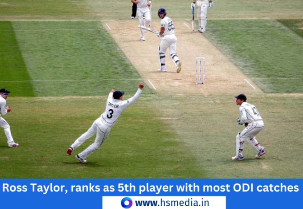New Zealand cricketer, Ross taylor features in highest catches in odi list.