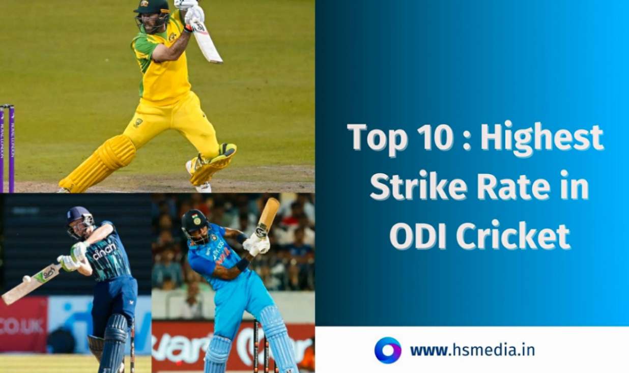 detailed article about the top 10 players who plays with highest strike rate in ODI cricket.