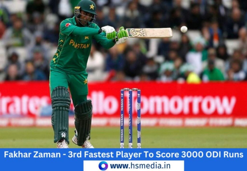 Pakistani opener Fakhar Zaman entered in the list of fastest to score 3000 runs in odi.