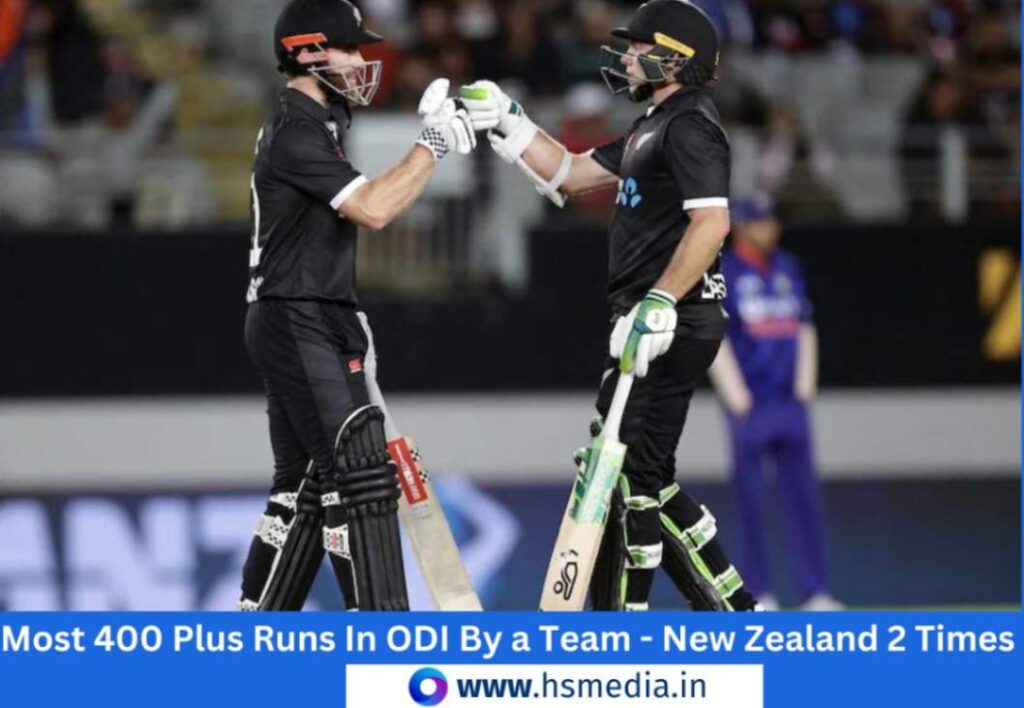 new Zealand ranks on 5th place in terms of most 400 odi runs. 