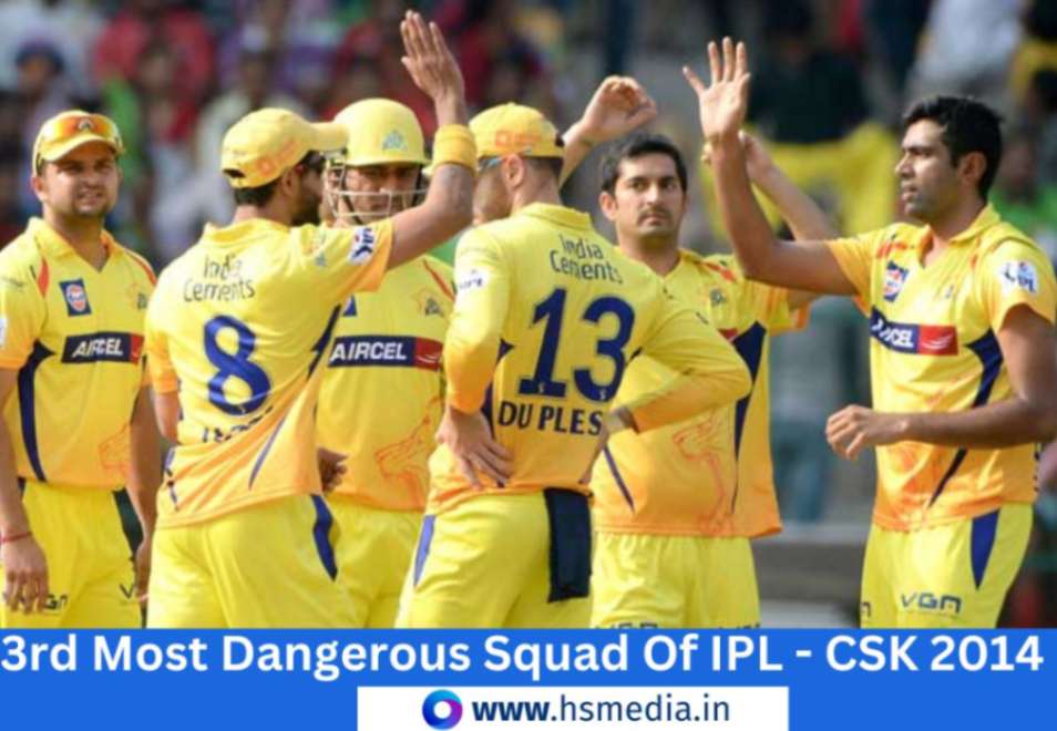 Chennai Super Kings is the 3rd most dangerous team of IPL.