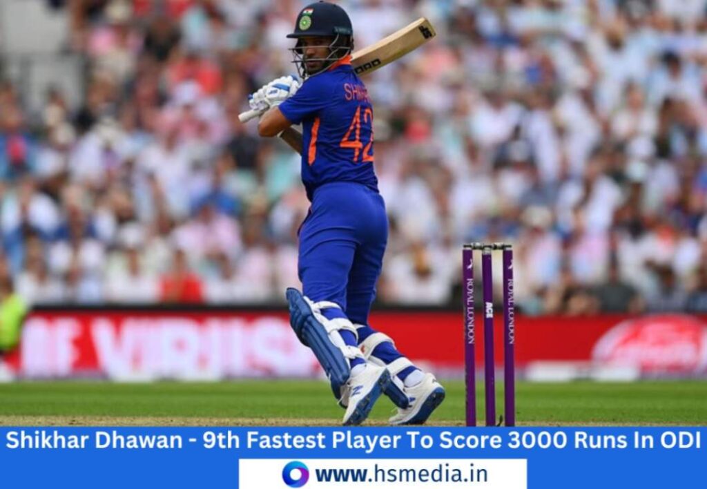 Indian batter, Shikhar Dhawan made 3000 odi runs.