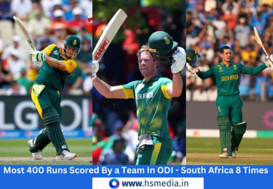 south africa has registered most 400 runs in odi.