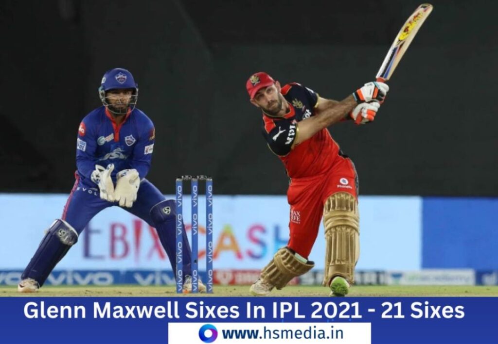 Glenn Maxwell, player with most number of Sixes in ipl 2021.