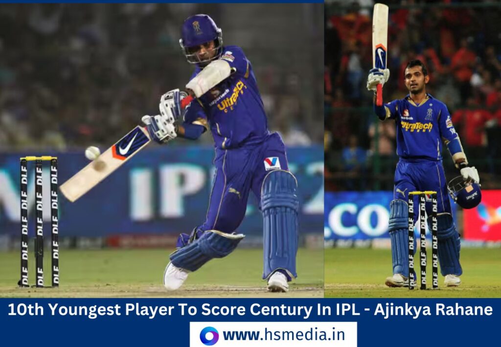 10th youngest batsman to score hundred in ipl.