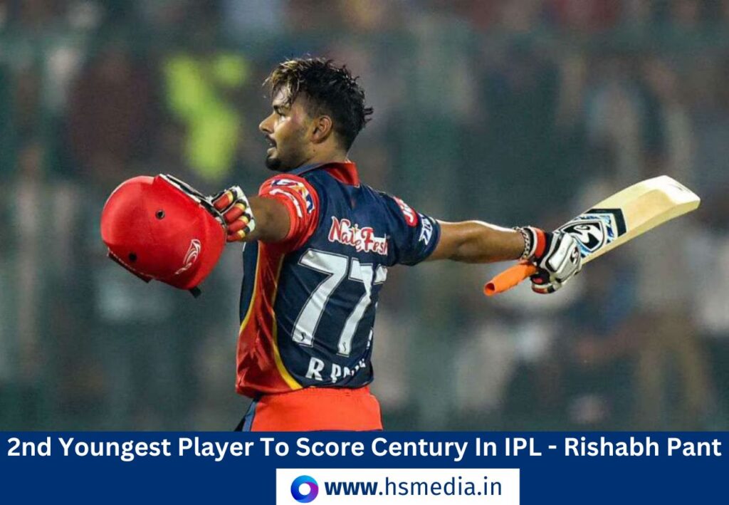 2nd youngest ipl player to smash hundred.
