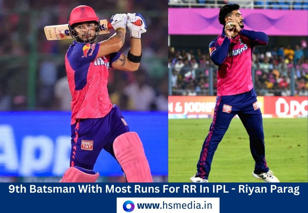 Riyan Parag runs for Rajasthan Royals